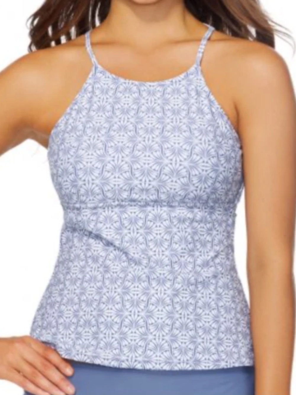 Raisins St Croix Blue Tankini Top Size Small